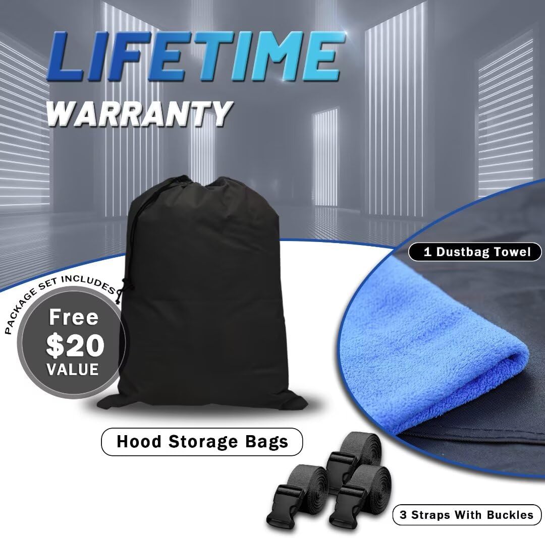 Ford F-150 Truck Cover Custom Fit 1997-2025 Regular LB (8'-8.1') with Door Zipper, 12 Layers Full Exterior Pickup Truck Cover Waterproof All Weather, for Wind Dust Sun and UV Protection.