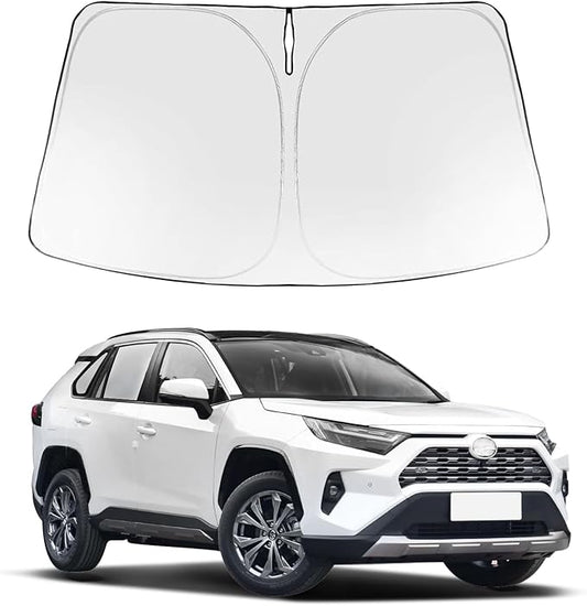 for 2019-2026 Toyota RAV4 - Premium Sunshade for Ultimate Heat & UV Protection, Foldable Front Windshield Sun Shade for SUV Crossover, TRD Off-Road, LE XLE XSE Hybrid Adventure Accessories