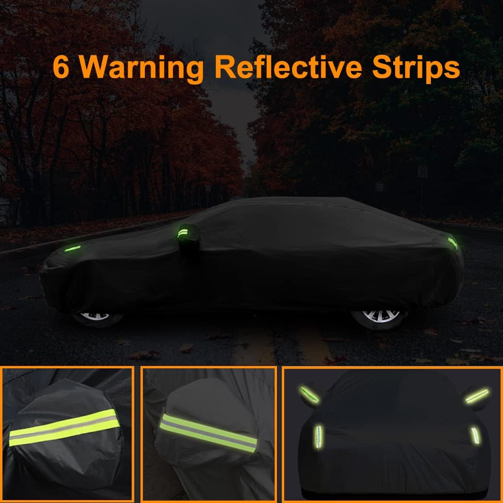 Waterproof Car Cover Compatible with Tesla Model S 2025-2012, Custom All Weather Cover with Cotton Lining, Snow Rain Sun Car Protection for Outdoor Indoor, Heavy Duty Windproof Covers