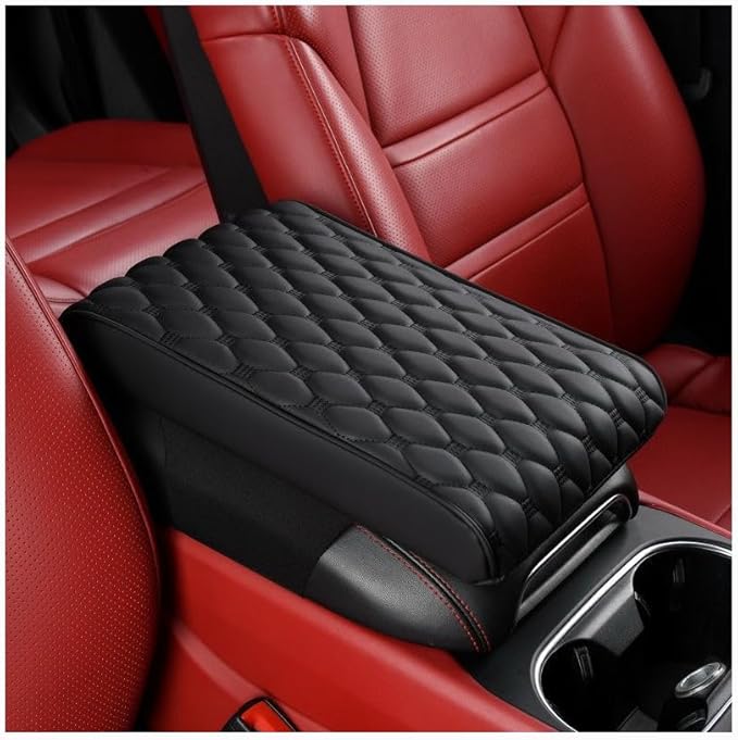 Auto Armrest Cushion Pads for Hyundai Santa Fe(CM)(2007-2012) Accessories Car Centre Console Armrest Pad Durable Material and Easy to Clean-is Waterproof and Anti-Scratch
