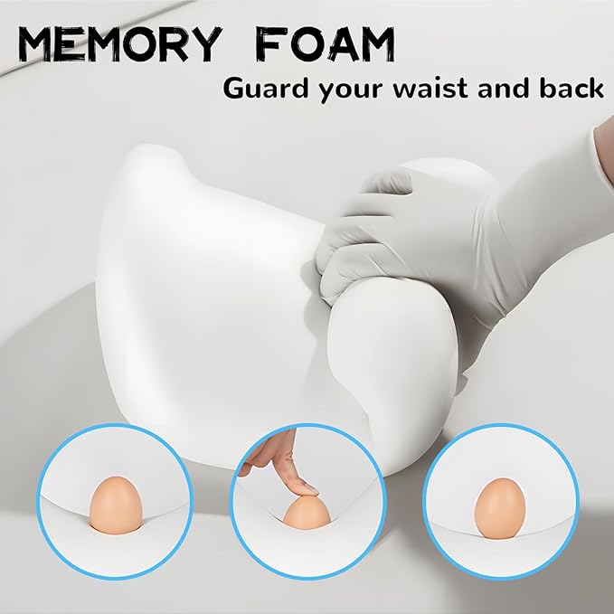 Car Headrest & Lumbar Support Cushion, Car Headrest and Lumbar Support, Ergonomic Car Seat Headrest & Lumbar Cushion, Car Head Rest and Lumbar Pillow Set for Neck Back Pain Relief (P)