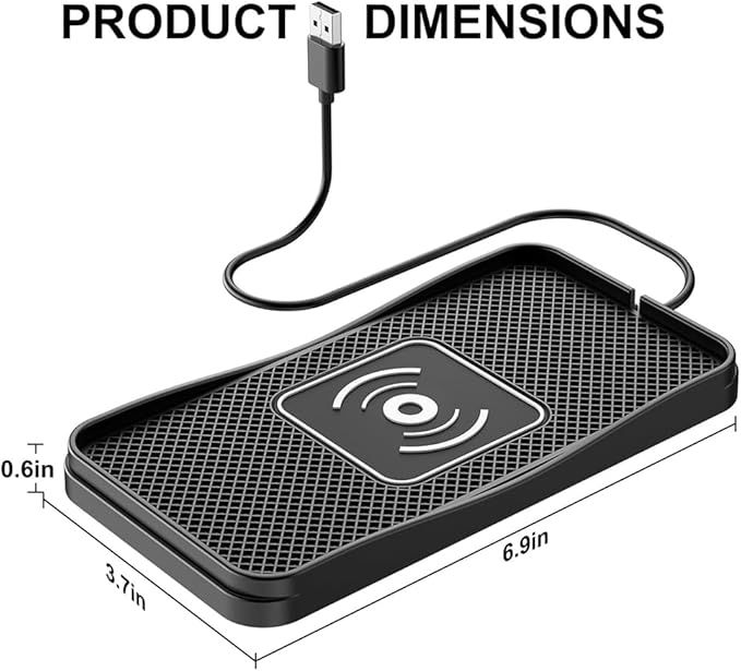 Wireless Car Charger Pad for Porsche Macan 2015-2026, Type-C/USB 20W Car Wireless Charger Non-Slip Phone Charging Pad Car Accessories,B 30cm Cable USB Plug
