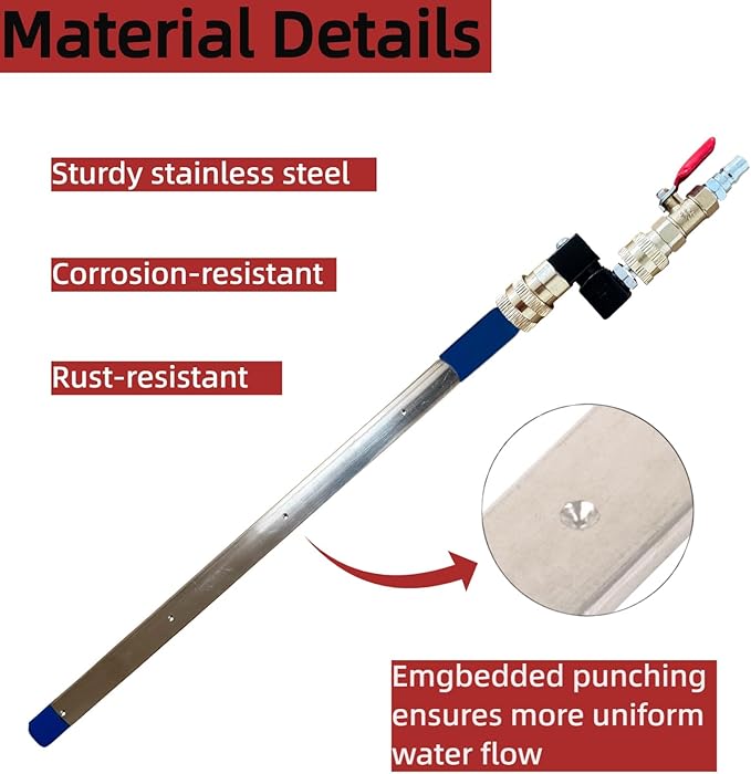 32" Radiator Cleaning Wand,Water and Air Dual-Use Cleaner Wand 4500 PSI Pressure Washer Tool for Car Radiator Flush and Washable Air Filter with 360° Swivel Quick Coupler,Switch and Fitting