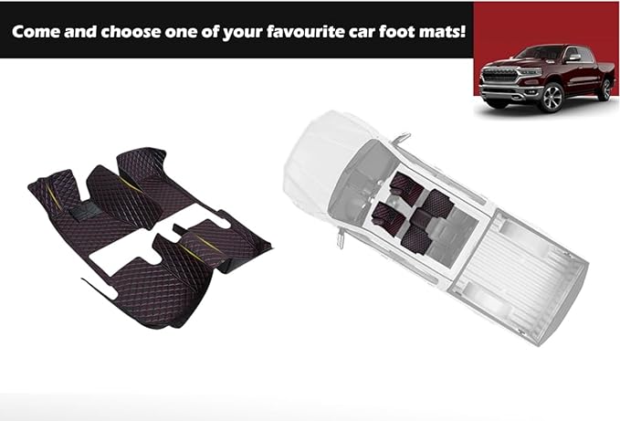 Yaruicar Custom Personalized Floor Mats for Cars Luxury Full Coverage All Car Floor Mats Anti-Slip Leather Car Mat Set Trucks & SUVs Trucks Automotive Floor Mats Liners (Brown Black Beige)