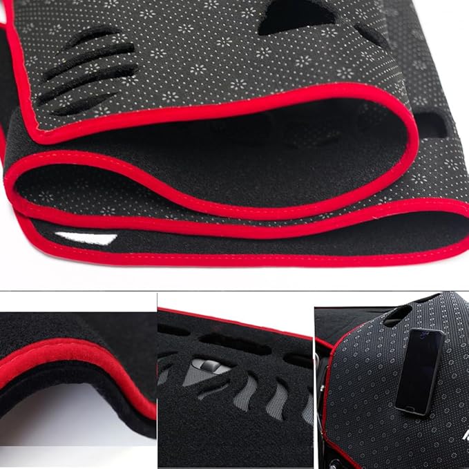 Dashboard Cover for Buick Regal 2002-2008,Polyester Dash Covers mat,Car Dash Board Protecter Cover,Interior Dash Covers Pads,Red