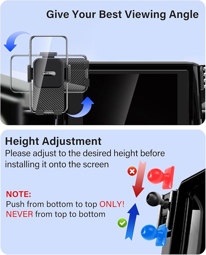 Car Phone Holder for Honda HR-V HRV 2023-2026/CR-V CRV 2023-2026/Pilot 2023-2026 Accessories 7/9-Inch Screen Fixed Clip, Automobile Cradles CR V Phone Mount, Cell Phone Base Not Block Air Vent