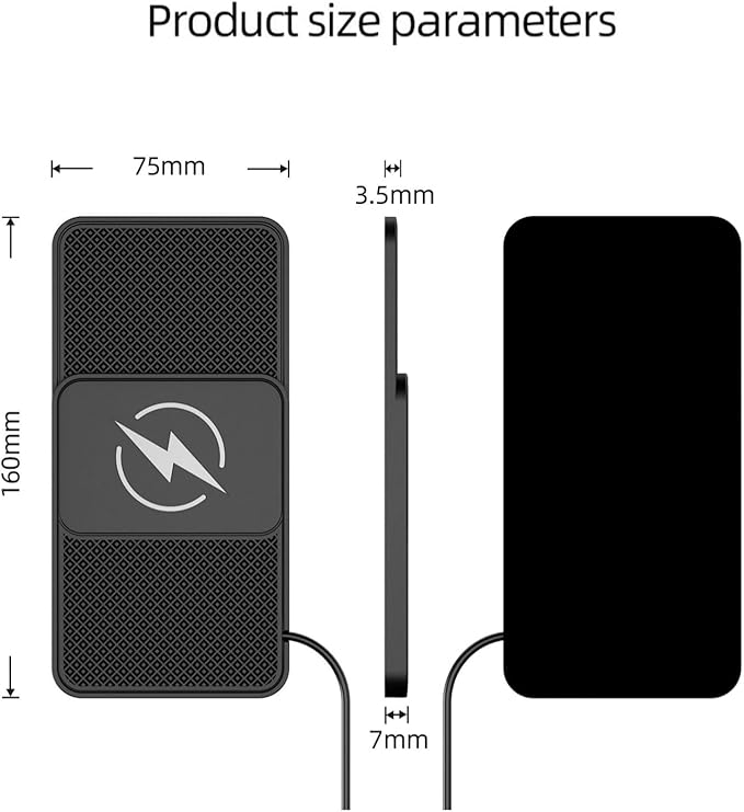 Wireless Car Charger for Ford Mustang 2000–2025, 15w Fast Phone Chargers Charging Pad Non-Slip Essential Electronic Devices for Long-Distance Travel,normal-30cm Cable USB Plug