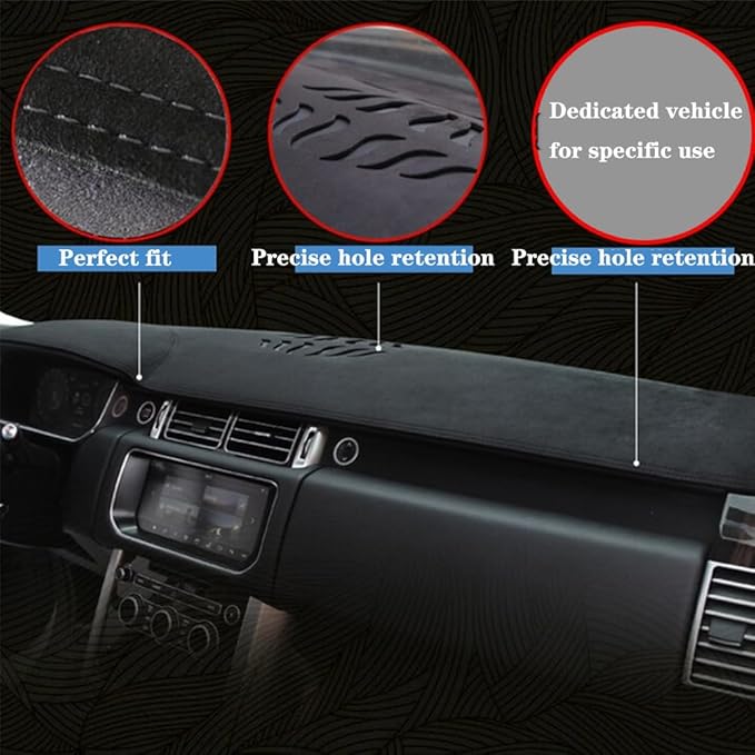 Dashboard Covers for Grand Cherokee 2011-2020,Premium Microfiber Suede Fabric Anti-Glare & Non-Slip Dash Pad,Custom Fit,Microfiber Suede