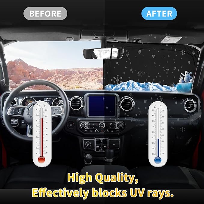 Sun Shade Sunshade for Mazda CX-30 2019-2024 2025 2026 Windshield Cover, 4-Layers Sun Shield 250T Silver Sun Visor Foldable Window Shade for CX30 Blocks UV Rays Car Accessories