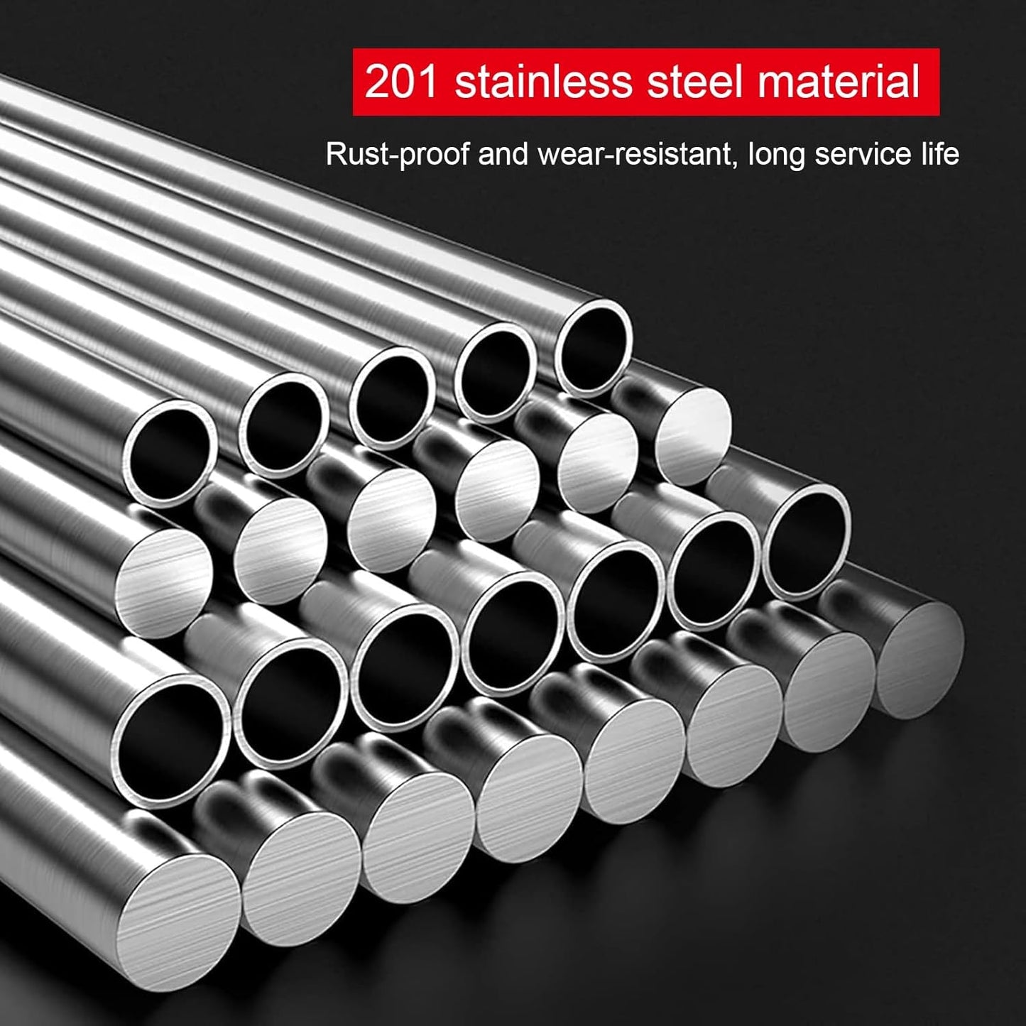 Stainless Steel Parking Bollards for Driveway, Industrial Safety Bollards Reflective Channelizer Post, Parking Barrier, Sturdy and Durable, Easy to Install, for Crowd Control(Silver (1pcs),8.9*75cm/3.