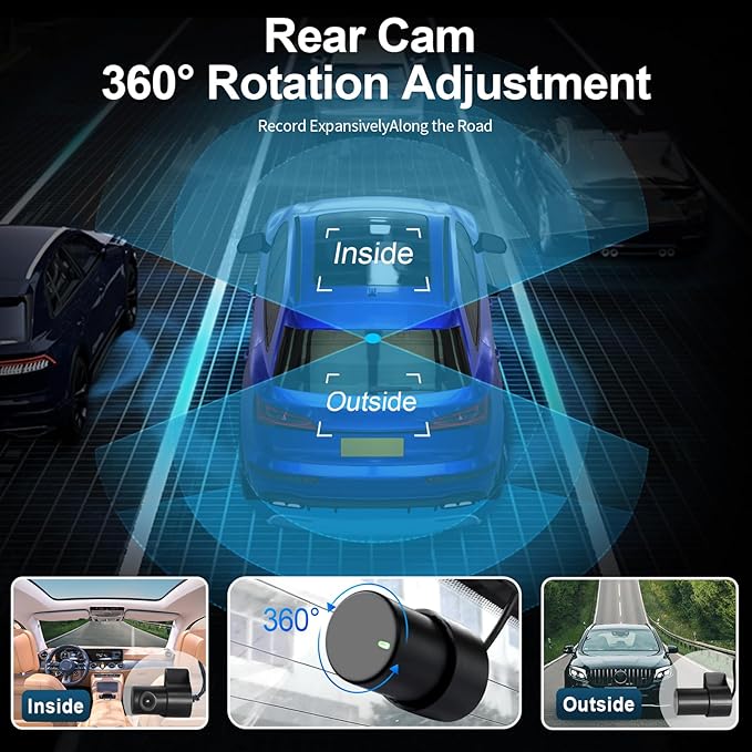 mangoal Front 4K & Rear 1080p Dash Cam Custom fit for Toyota Corolla Gen12 E210 2023 2024 2025 2026 (Model A),LE SE XLE XSE Hybrid Hatchback, Integrated OEM Look,2160P UHD Video,App & WiFi,128GB Card