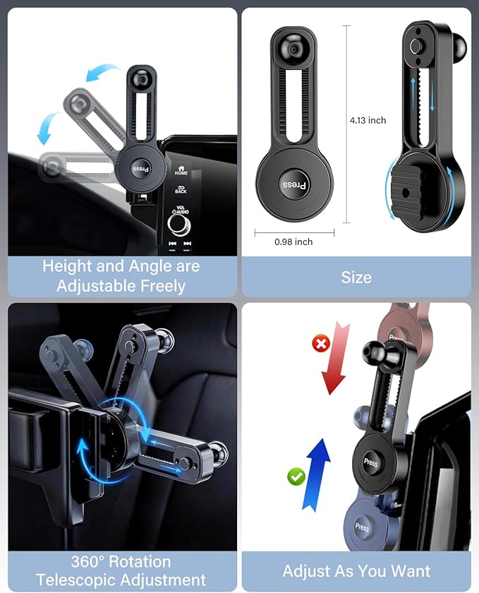 Magnets Phone Mount for Mazda 3 2014-2016/CX-3 2016-2021/MX-5 MX5 Miata 2016-2023 Accessories 7-Inch Screen Fixed Clip, Cell Phone Base Automobile Cradles Magnetic Phone Holder Compatible with MagSafe