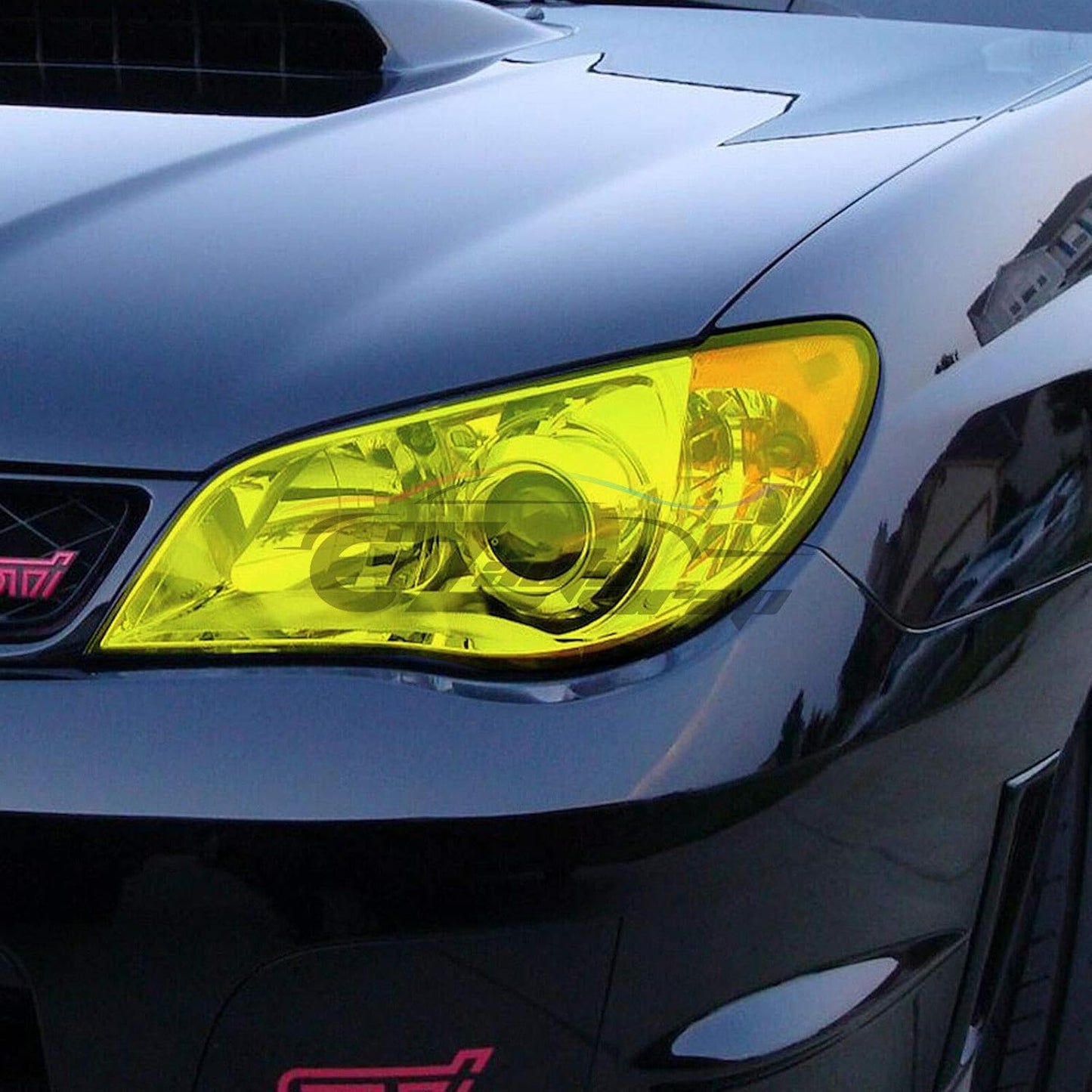 EZAUTO WRAP Free Tool Kit 12"x84" (1FT x 7FT) Glossy Medium Black Smoke Headlight Taillight Fog Light Side Marker Vinyl Tint Film Self Adhesive