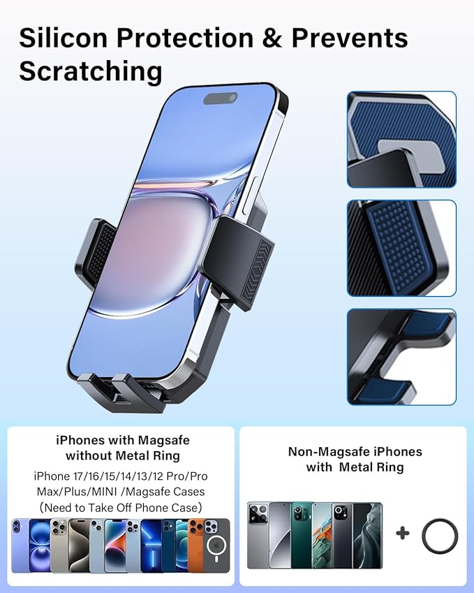 PZK Car Phone Mount for Toyota Camry 2007 2008 2009 2010 2011 Accessories Custom Air Vent Car Phone Holder Auto Lock Hands Free 360° Rotation Cell Phone Automobile Cradles