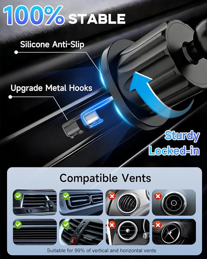 for MagSafe Car Mount Charger, 15W Fast Charging Magnetic Wireless Car Charger, [3000gf Ultra Magnet] Magnetic Phone Holder for Your Car, 360° Air Vent/Dashboard Car Bracket Stand for iPhone & Android