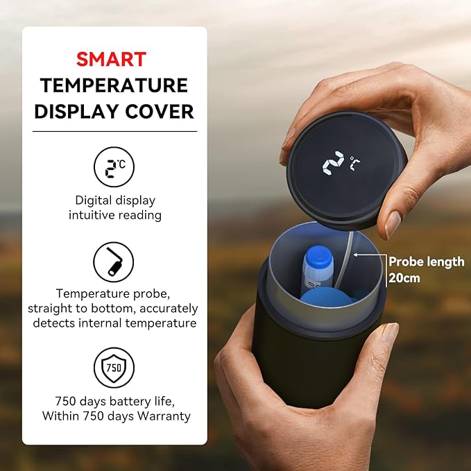 DISONCARE 60H 4 Pen Insulin cooler travel case Temp Display Medication Cooler For Medicine Travel TSA Approved Ice Pack Diabetic Medical Cooler Diabetes Bag EpiPen with QR Medical Tag