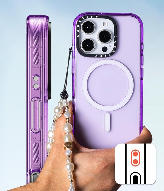CASETiFY Impact Case for iPhone 15 Pro Max [8.2ft 4X Military Grade Drop Protection/Compatible with Magsafe] - in The Tulips - Clear Black