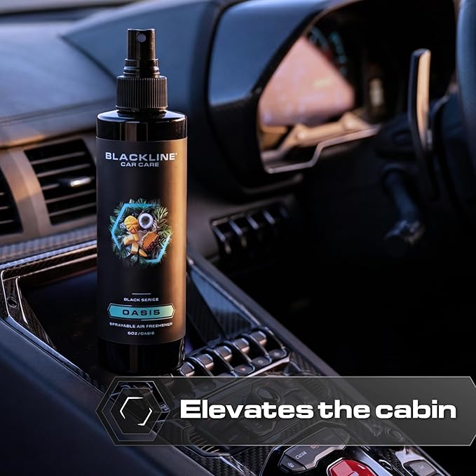 Blackline Car Care - Ocean Breeze Car Air Freshener, Long-Lasting, Oder Eliminator, for Cars, Trucks, SUV, or Home Use - 8 fl OZ - Scent Spray