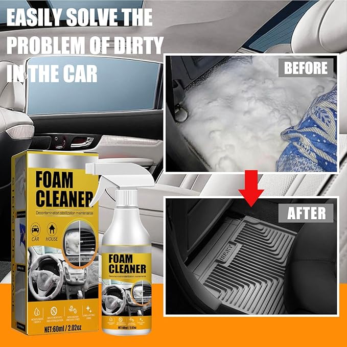 Foam Cleaner for Car, Foam Cleaner All Purpose, Foam Cleaner for Car Interior, Multi-Purpose Car Upholstery Cleaner for Car Seats Leather (1PC)