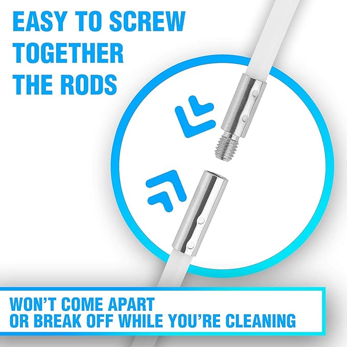The Professional Dryer Vent Cleaner Kit -(40-Feet) Innovative Lint Remover Reusable Strong Nylon| Flexible Lint Brush with Drill Attachment for Faster Cleaning