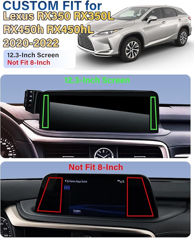 SKYLOTEC Phone Mount for Lexus RX350 RX350L RX450h RX450hL 2020-2022, Magnets Wireless Charger Phone Holder Compatible with MagSafe, 12.3-Inch Screen Cradles Bracket for Cell Phones