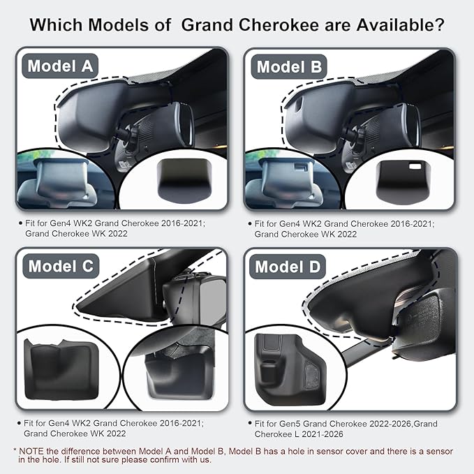 Mangoal 4K Dash Cam Custom Fit for Jeep Grand Cherokee 2016 2017 2018 2019 2020 2021, Grand Cherokee WK 2022 (Model C), Laredo Laredo X Overland Summit Trackhawk, OEM Look, WiFi & App,128GB Card