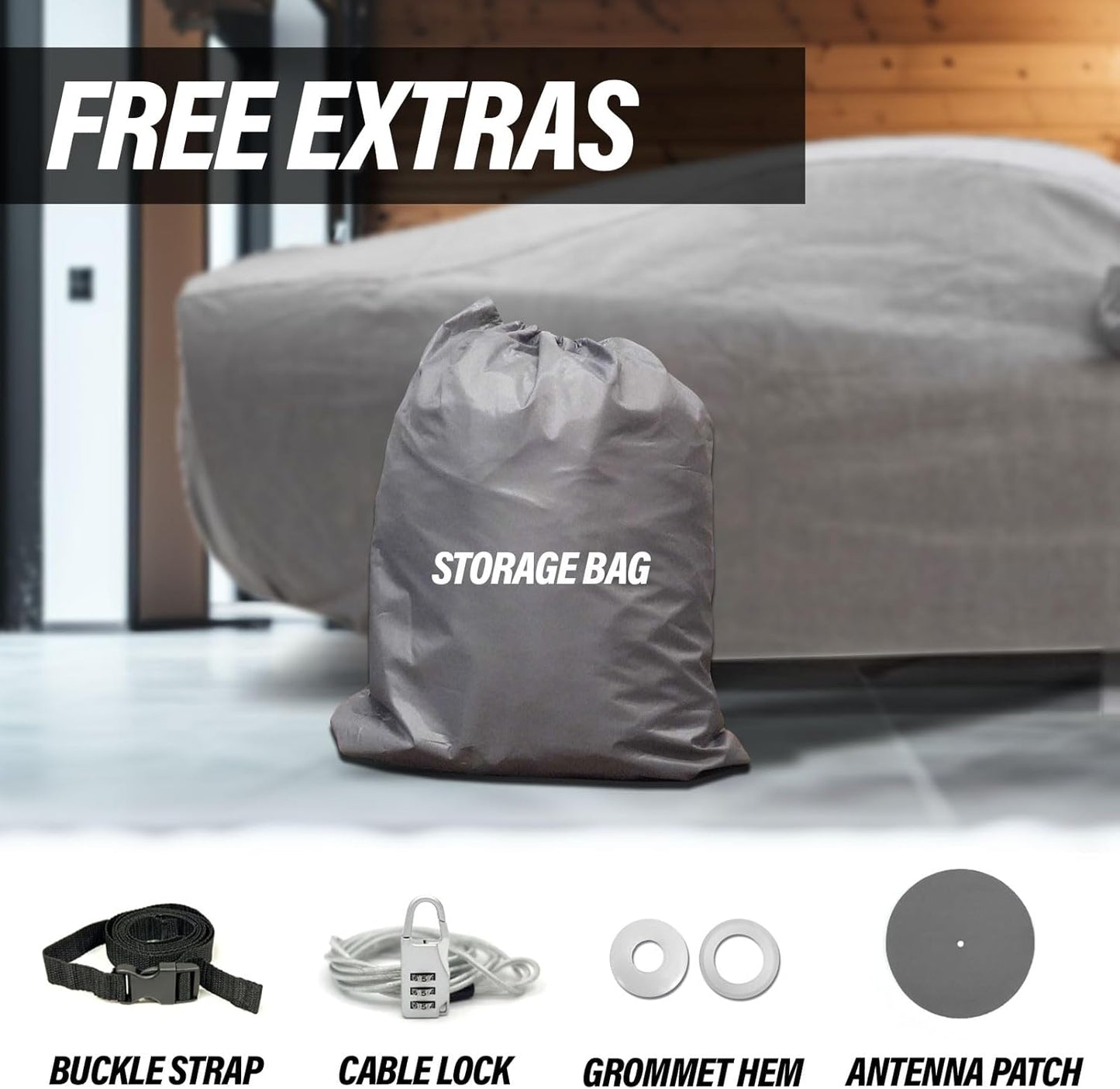 5-Layer Full Car Cover – Semi Custom Fit for Chevrolet Monte Carlo 1970-1977 Coupe 2-Door | All-Weather Protection: Dustproof, Windproof, UV-Resistant, Breathable & Durable