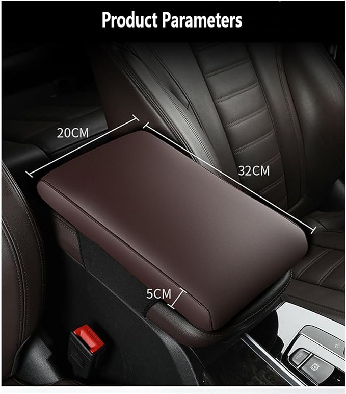 Car Armrest Cover Pad for Hyundai Elantra 6.Generation (AD) 2015-2020 Premium Leather Center Console Armrest Cushion Pad Anti-Scratch Waterproof Auto Interior Accessories Black Style