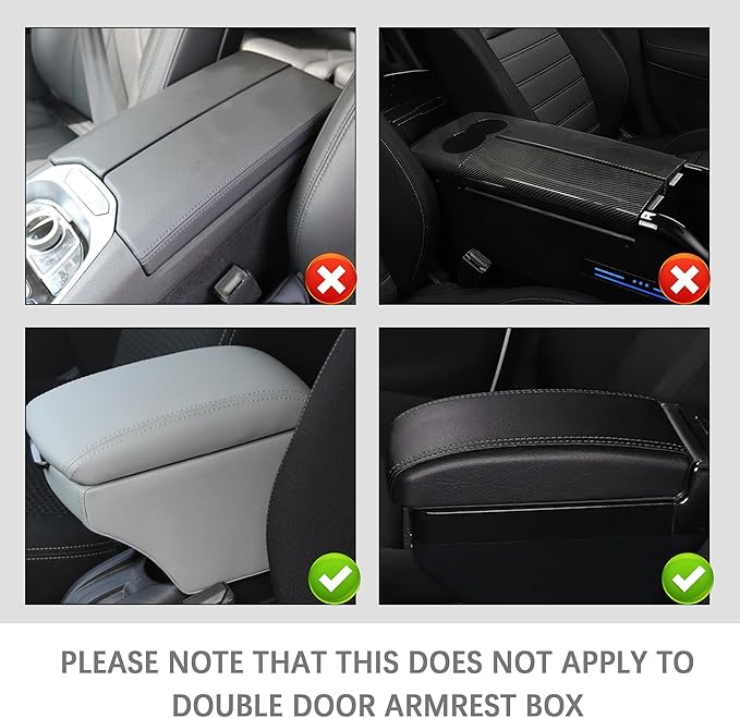 IHOTDER Patchwork Leather Center Console Covers for Cars,Upgraded Arm Rest Cover for Car with Side Storage Pocket for Car Seat Organizer,Middle Console Cover Stylish Car Decoration (Light Beige)