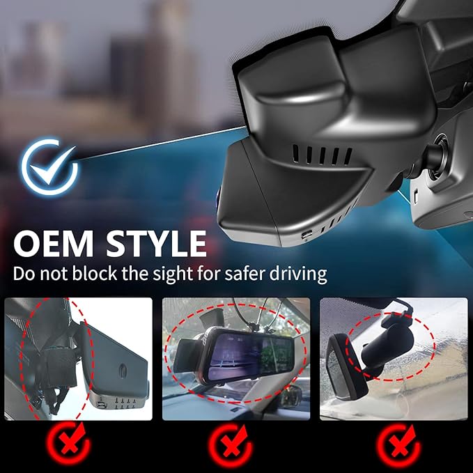 Mangoal 4K Dash Cam Custom fit for Subaru Crosstrek 2024 2025 2026(Model B),Base Limited Premium Sport Wilderness etc, Integrated OEM Look, UHD 2160P Video, App & WiFi, 64GB Card