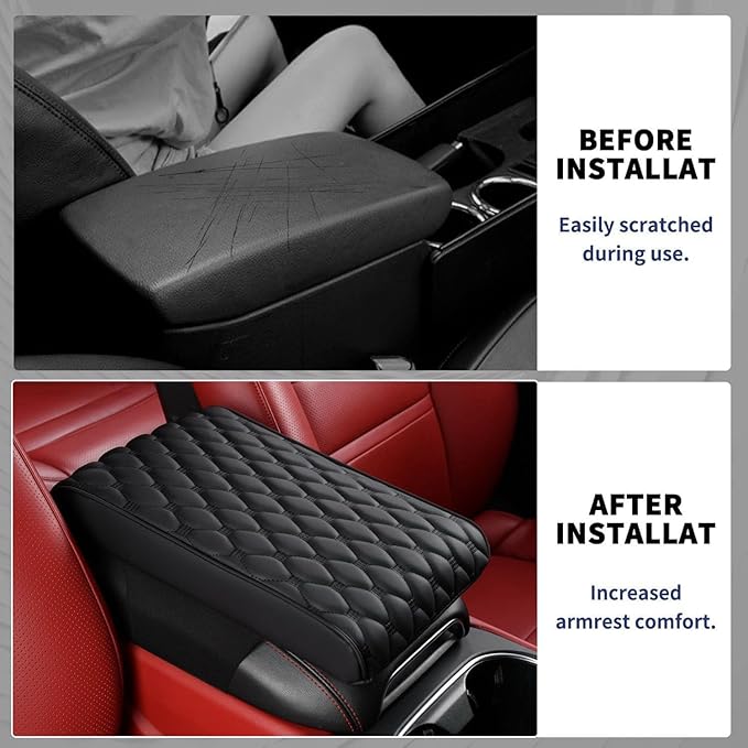 Auto Armrest Cushion Pads for Ford Ranger(1998-2002) Accessories Car Centre Console Armrest Pad Durable Material and Easy to Clean-is Waterproof and Anti-Scratch