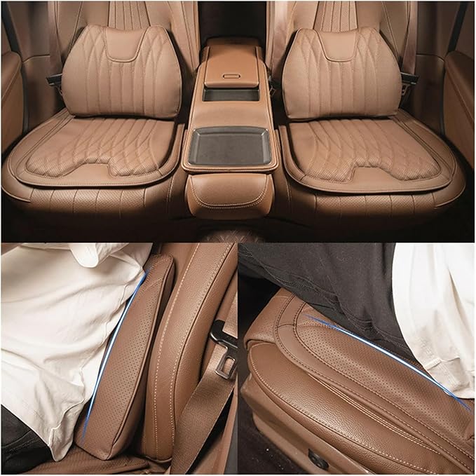 F Car Seat Cushion for BMW All Model I3 I4 I8 X1 X2 X3 X4 X5 X5M X6 X7 Z4 Car Lumbar Support Pillow Auto Seat Waist Back Cushion Y (Color : Red C)