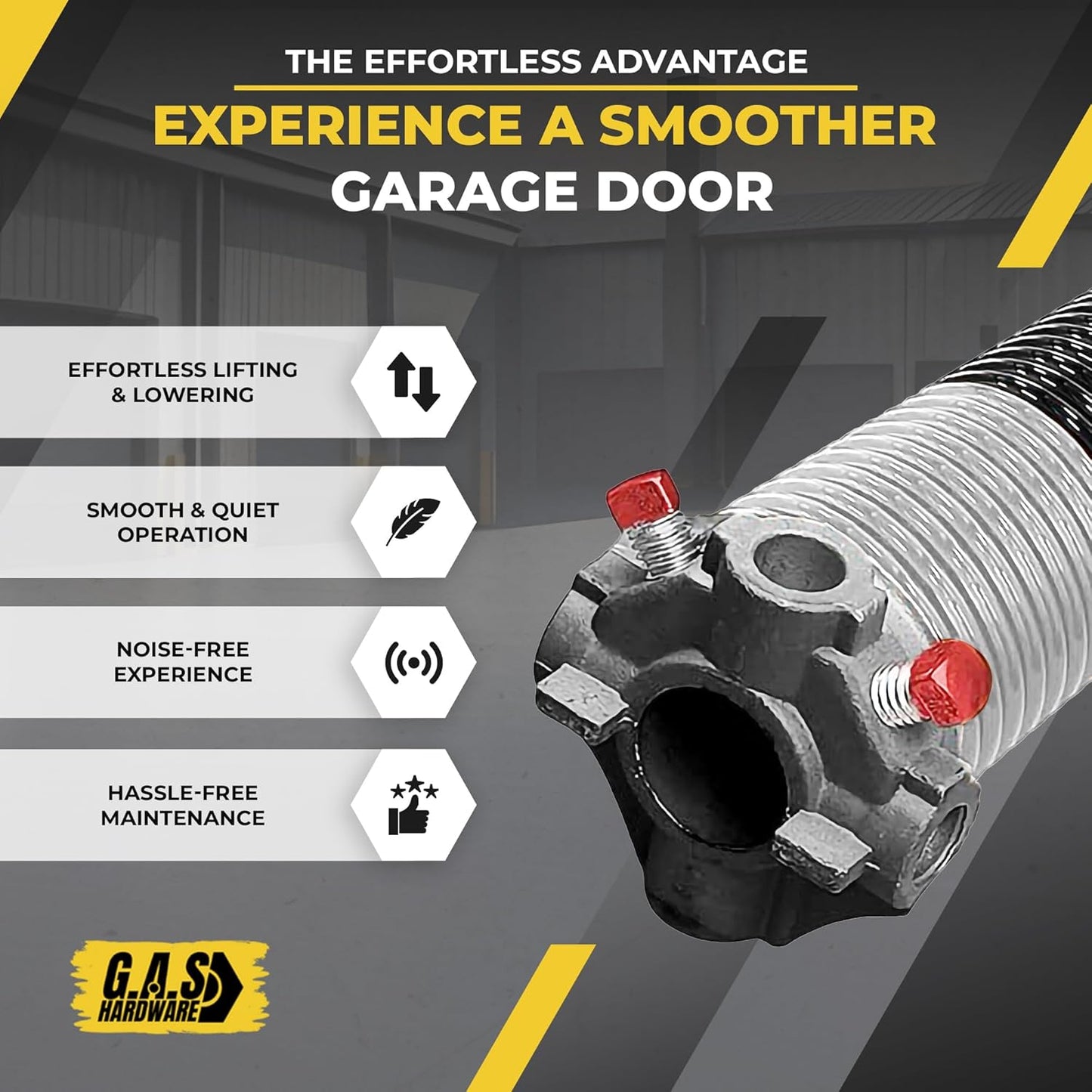 Garage Door Torsion Springs 218x2x26 Includes 1” Steel Bearing, Gloves, and Winding Bars for Left and Right Side of Garage Door Precision E-Coating 5-Year Warranty Minimum 30,000 Cycles (Pair)