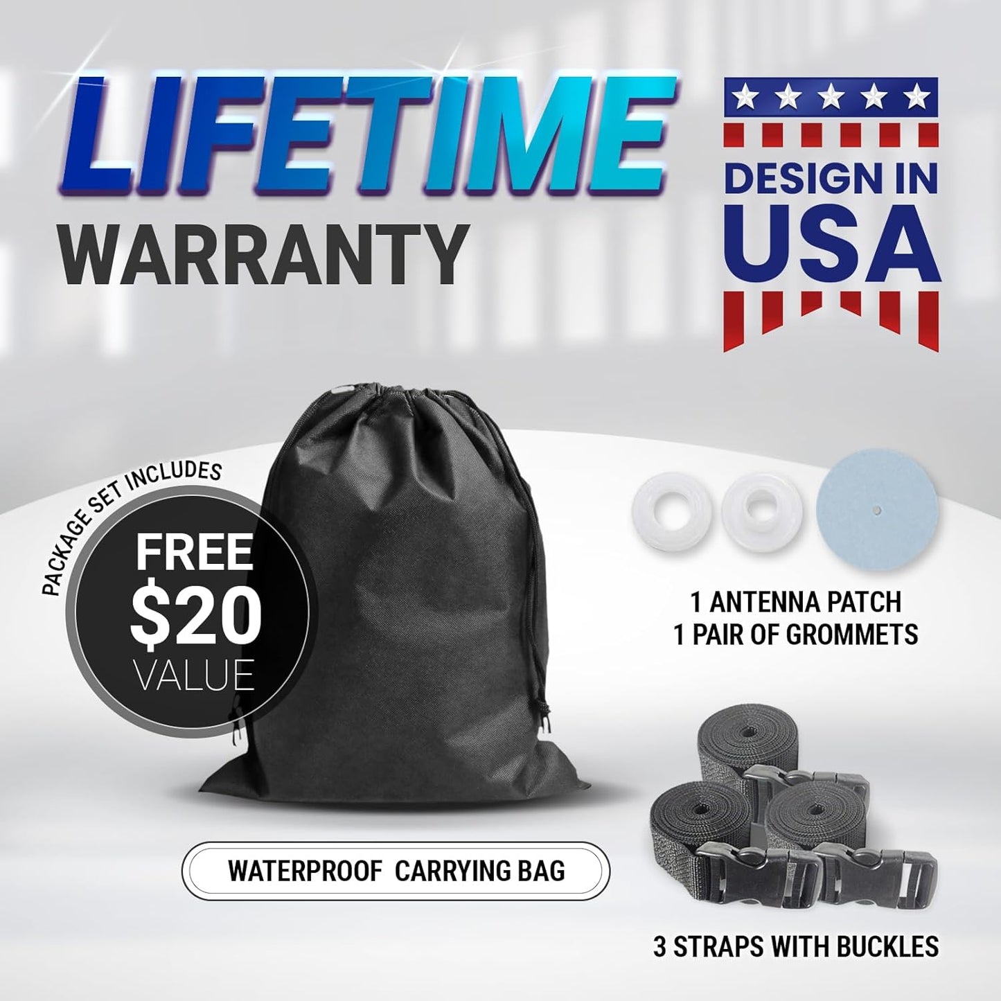 iCarCover Premium Car Cover for 1963-1969 Pontiac Lemans 2-Door, 4-Door Heavy Duty Waterproof All-Weather Automobiles Custom Fit Indoor Outdoor UV Snow Protection Covers with Straps and Bag
