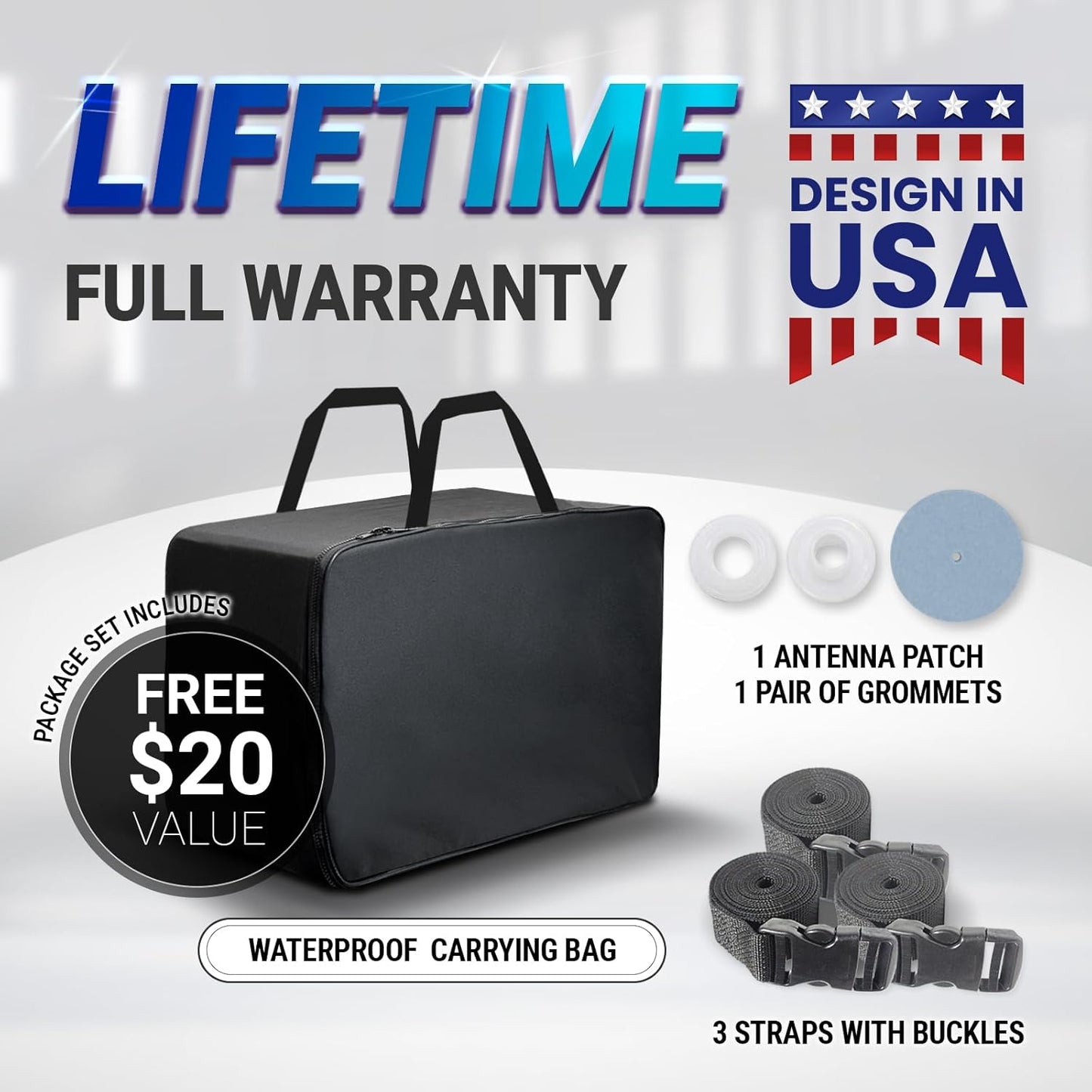 iCarCover Premium Plus Car Cover for 1978-1987 Chevy El Camino Waterproof All Weather Rain Snow UV Sun Hail Protector for Automobiles, Full Exterior Indoor Outdoor Car Cover (Stripe - Black/Gray)