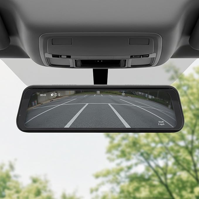 Stinger Jeep Gladiator (2020+) 9.66” 4K UHD Touchscreen Digital Rear View Mirror Monitor & 4K Front Dashcam, 2K Back Up Camera, Anti-Glare Night Vision, Built-in DVR w/ 64GB SD Card, Impact Detection