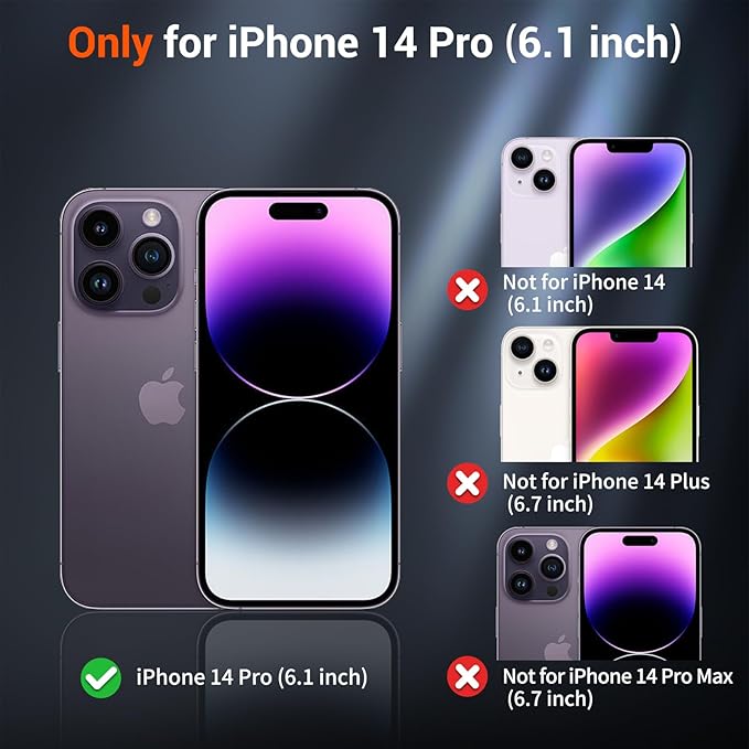 SUPFINE Magnetic for iPhone 14 Pro Case (Compatible with MagSafe) (Military Grade Drop Protection) Slim Translucent Matte with Anti-Fingerprint Phone Case,Blue Green