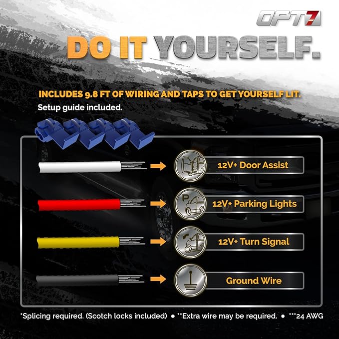 OPT7 Sidekick 78" Running Board Lights 2PCS LED Strips w/Sequential Amber Turn Signal Side Marker, DRL, White Courtesy Light for Extended Crew Cab Pickup - Truck Decorations
