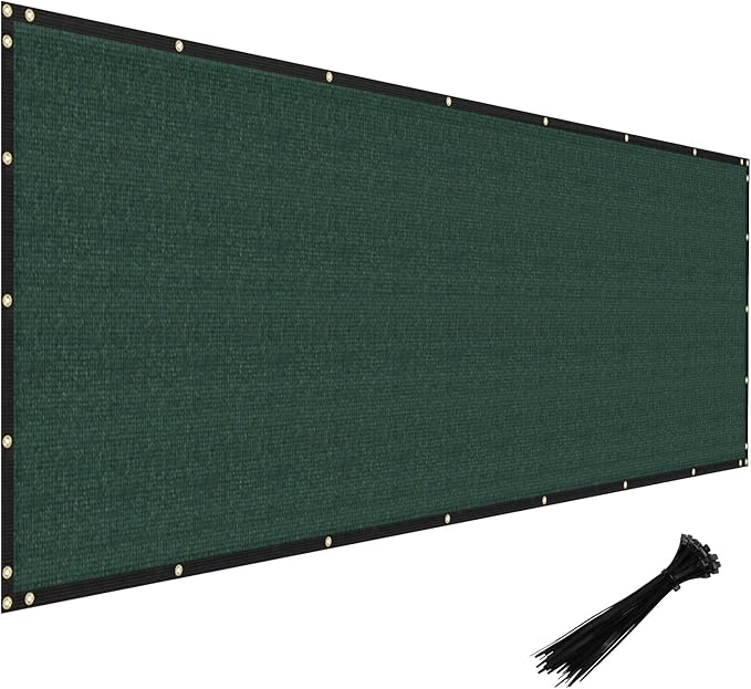 Windscreen4less Privacy Fence Screen Heavy Duty Windscreen Fencing Mesh Fabric Shade Net Cover for Outdoor Wall Garden Yard Pool Deck, 8'x227' Green