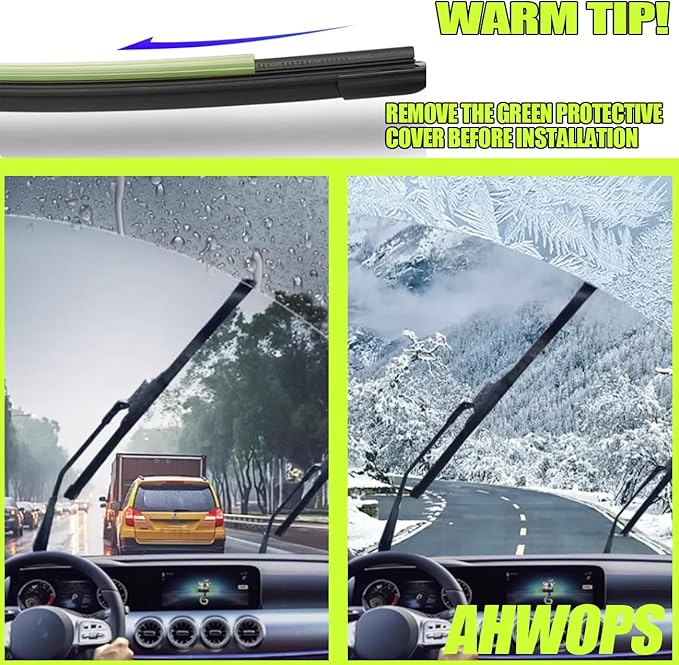 Front Wiper and Rear Wiper Blade Replacement for 2019-2023 Honda passport OEM Wiper Blades, Genuine Replacement (26“/24”/16” 3-Pack)
