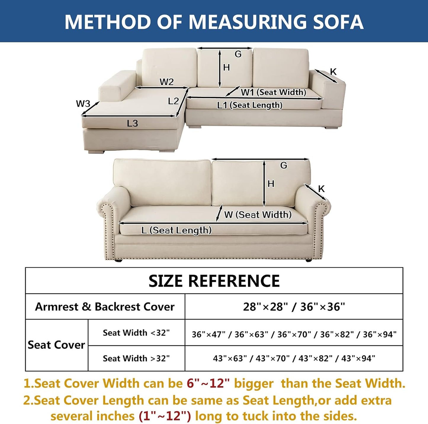 Eismodra Couch Cover,Sectional Couch Covers,Sofa Covers for 3 Cushion Couch,Anti-Slip Sofa Slipcovers for Dogs Cats Kids Loveseat Recliner L Shaped Armrest Backrest,Light Gray 43''x94''(Only 1 Piece)