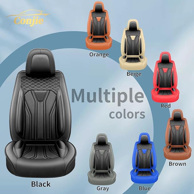Fit Altima Car Seat Covers Compatible with Nissan Altima 2011-2025 2026 - Full Set Premium Leather， Waterproof Breathable， All-Weather Seat Cushion Protecto&Airbag Compatible （All Black