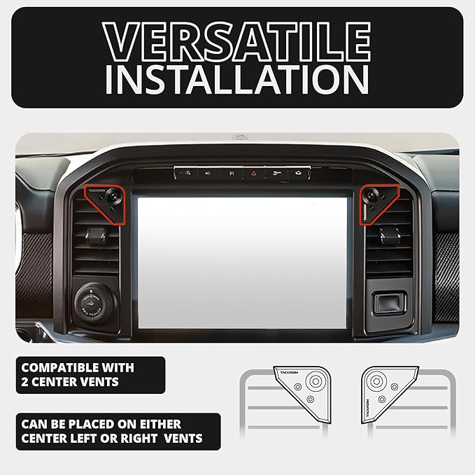 Tackform Link Vent Mount Magnetic Phone Holder - Compatible with 2021-2025 Ford F150 & Raptor, 2023-2025 Ford Super Duty | Aluminum | 2" Arm | Red | (NOT MAGSAFE Compatible)