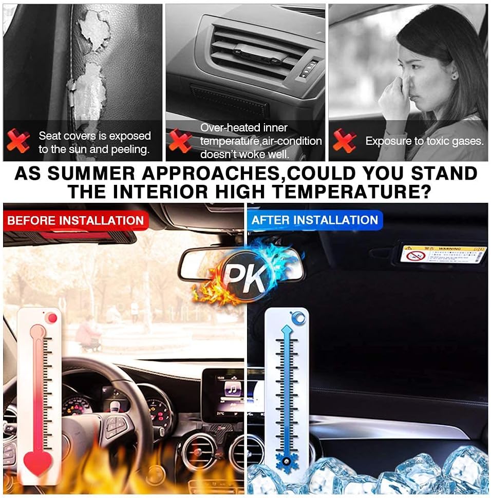 KUST Windshield Sun Shade for 2016-2022 Toyota Prius Hatchback (NOT for Prius C or Prius V) Custom Fit Window Shade Foldable Sun Visor Protector Blocks UV Rays Keep Your Car Cooler