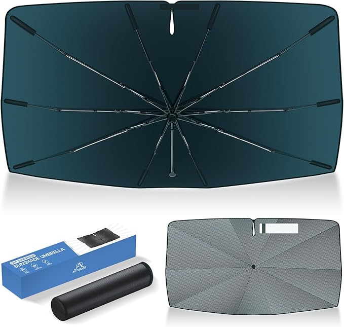 Autorder Windshield Sun Shade Umbrella for 2013-2018 Nissan Altima Accessories,Upgraded Ice Crystal Material,Easy Setup Umbrella Sunshade for Car Windshield,100% Sun Blocking