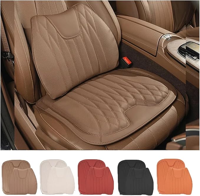 F Car Seat Cushion for BMW All Model I3 I4 I8 X1 X2 X3 X4 X5 X5M X6 X7 Z4 Car Lumbar Support Pillow Auto Seat Waist Back Cushion Y (Color : Orange C)