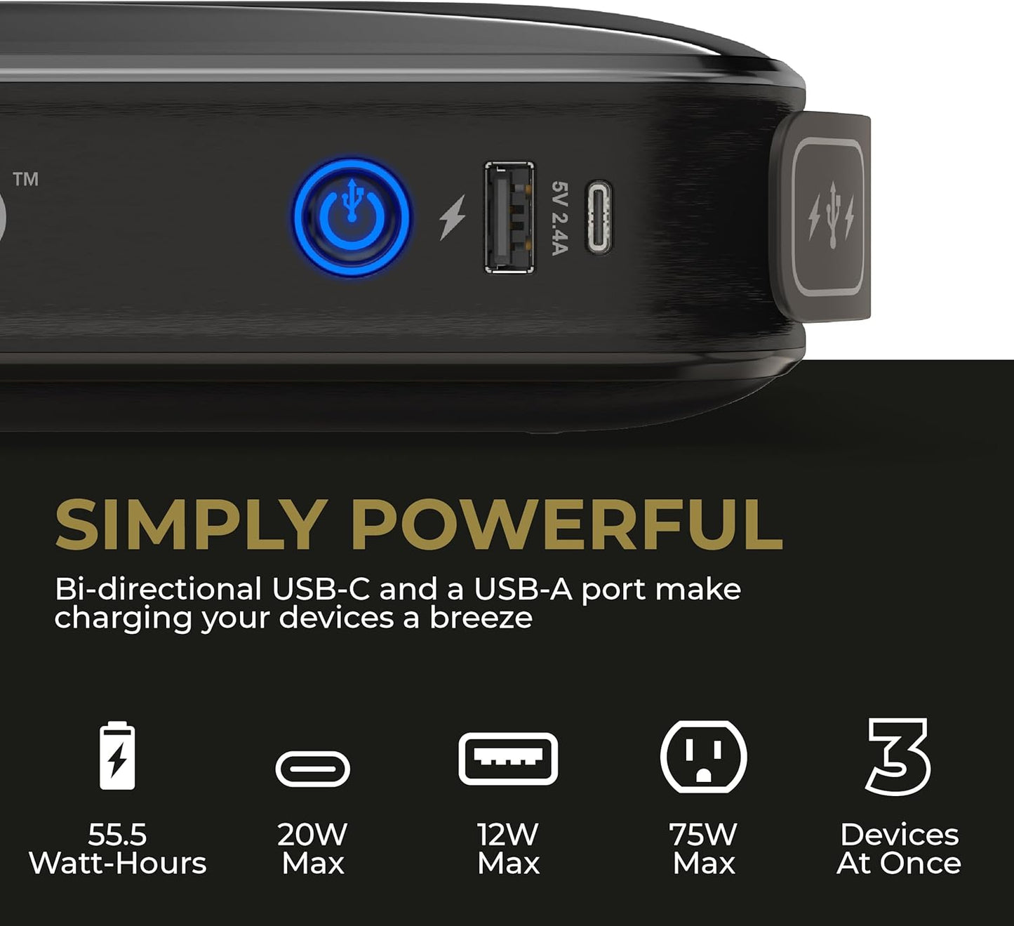 HALO Bolt Ultimate 3 Portable Car Battery Jump Starter | 130 PSI Air Compressor, 55.5Wh USB Power Bank, Large Display, Emergency Floodlight & Charger, Jumps Cars SUVs & Trucks, Inflates Tires — Yellow