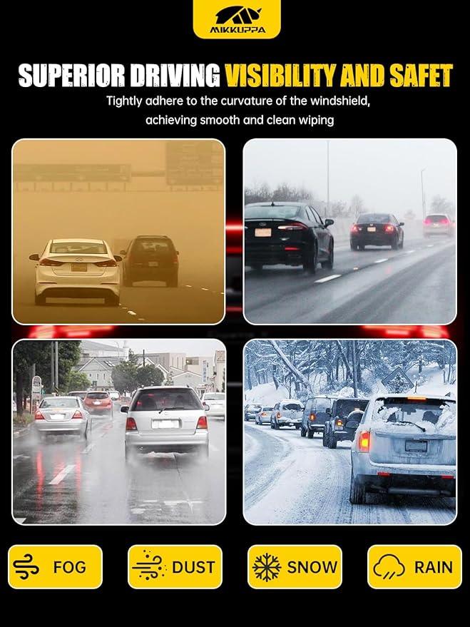MIKKUPPA 26"+20"+14" Windshield Wipers Blades Replacement for 2019-2023 BMW X5, Top Lock Front & Rear All Season Wiper Blades Set(Pack of 3)