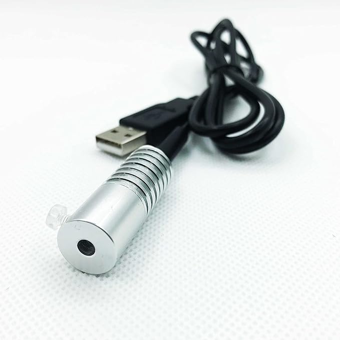 Side Glow Fiber Optic USB Light Source Illuminator - Fiber LED Light - 5V, 10mm (Yellow)
