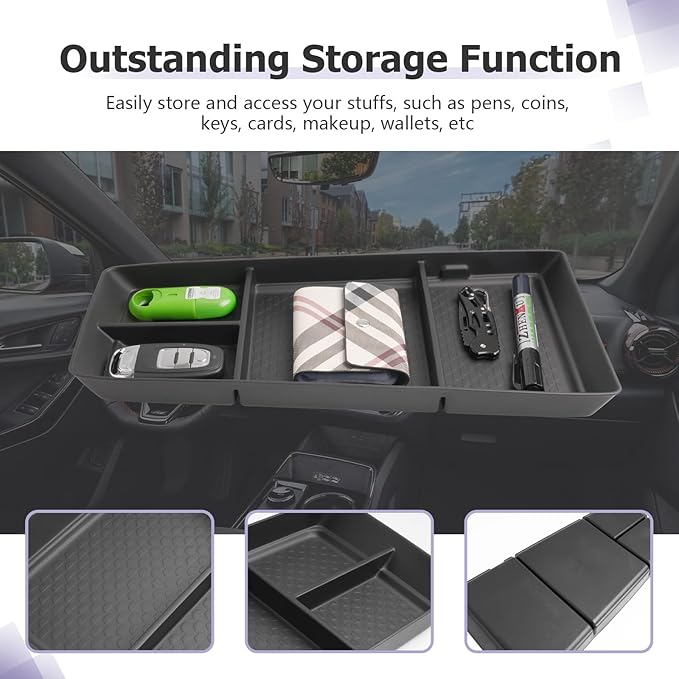 LUWU for 2025 2026 Equinox Lower Center Console Organizer Armrest Storage Box Armrest Organizer Insert Tray Console Organizer Storage Tray 2025 2026 Chevy Equinox Accessories